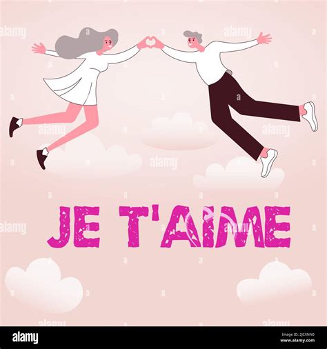 Writing displaying text JE TAIME. Business concept French word ...