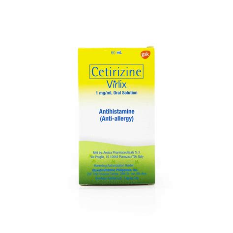 Virlix Cetirizine 1mg/mL Oral Solution 60mL