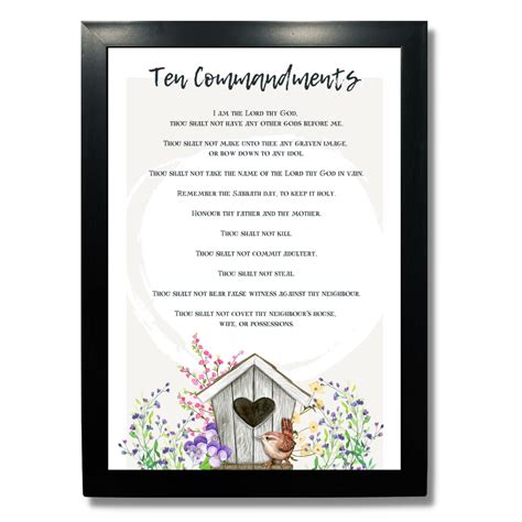 Buy Kagaz Kala - Bible Verses Ten Commandments Framed - Bible Verses ...