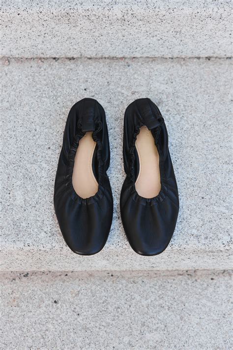 Leather Ballet Flats - Black - Ladies | H&M US