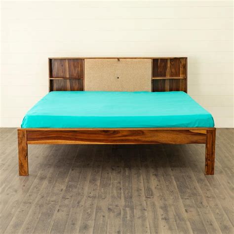 Buy Helios Aston Sheesham Wood King Bed - Brown from Helios by Home ...