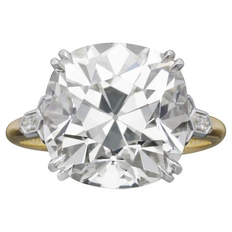 Hancocks 8.46ct Old Mine Brilliant Cut Diamond Ring with Honeycomb ...