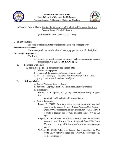 Image result for Example of Concept Paper