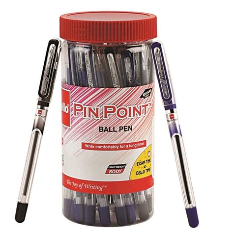 Cello Pinpoint Ball Pen | Jar of 25 | Blue & Black Ball Pen ...