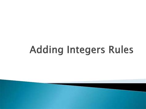 Adding Integers Rules 的图像结果