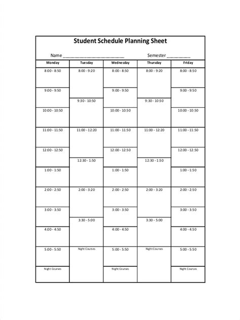 Image result for Schedule Examples