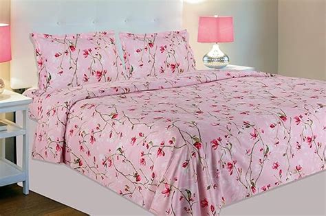 haus & kinder Summer Vintage Romance, 100% Cotton Double Bedsheet with ...