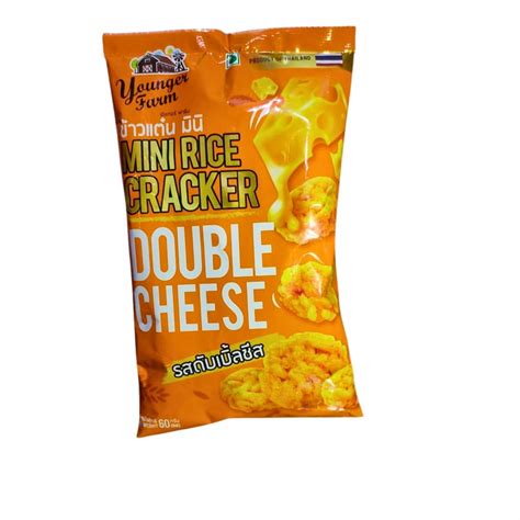 Younger Farm Mini Rice Crackers, Double Cheese Flavour, 60g, Product of ...