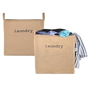 Kuber Industries (Pack of 2) Clothes Basket | 55 LTR (Jute Fabric) Toy ...