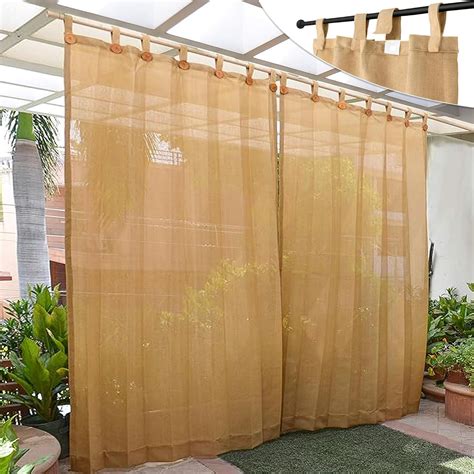 HIPPO 150 GSM Outdoor Sun Blocking Balcony Loop Curtains Sun & UV ...