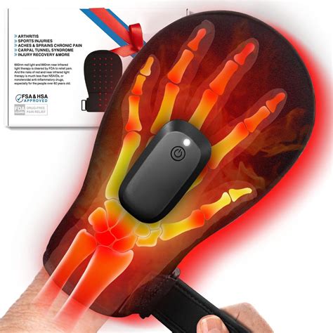 Amazon.com: PEEWF Wireless Red & Near-Infrared Light Therapy Glove for Hands – Arthritis, Sore ...