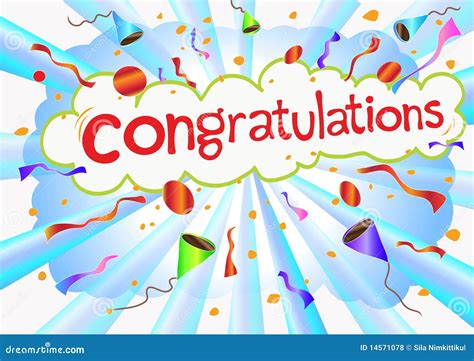 Illustration Congratulations Wording and Celebrati Stock Vector ...