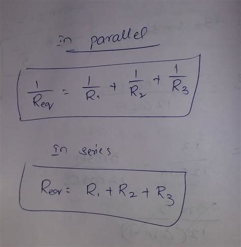 Resistor of resistance r1 r2 and r3 are connected in series and in ...