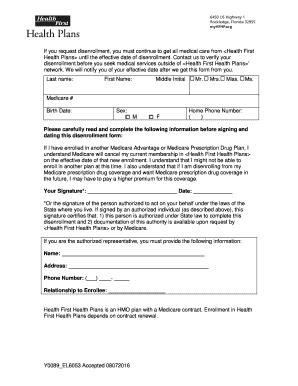 Fillable Online 2017 HFHP Medicare Disenrollment Form. Accessible PDF ...