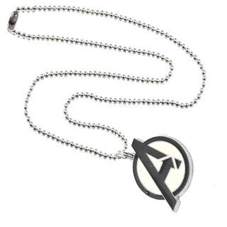 Buy Men Style Alphabet A Locket With Chain Black And Silver Zinc Alloy ...