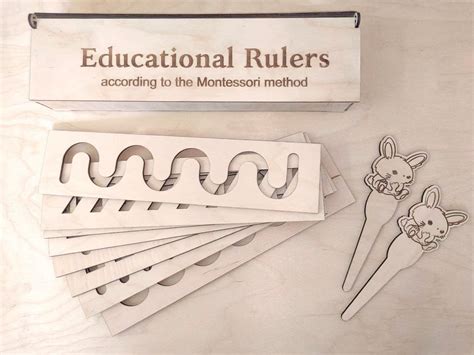Buy 8 Pcs Wooden Educational Kids Developing Rulers Stencil on cliths ...