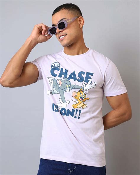 Tom & Jerry Printed Regular Fit Tshirt For Men – Free Authority