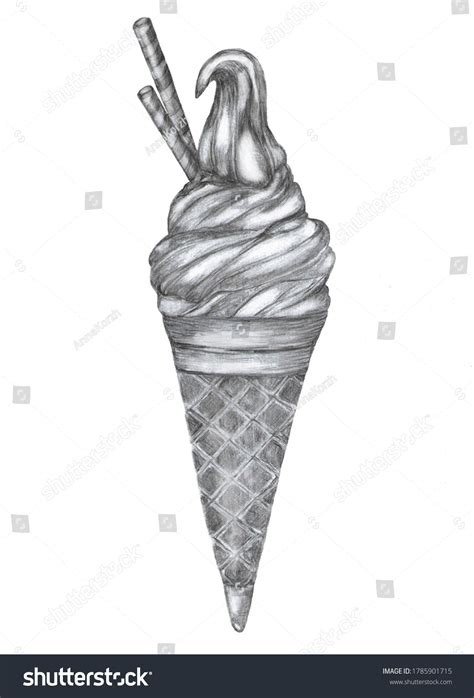 Ice Cream Pencil Drawing
