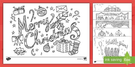 Xmas Pictures to Colour In - Teaching Resources - Twinkl