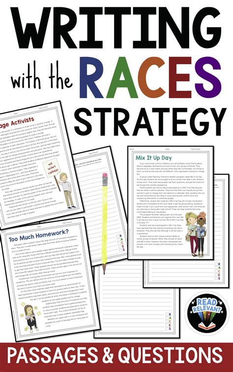 Race Writing Strategy Worksheet - Educational Printable Activities