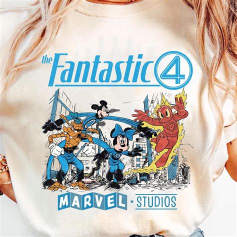 Retro Disney Mickey And Friends Fantastic Four Shirt, Marvel Fantastic ...