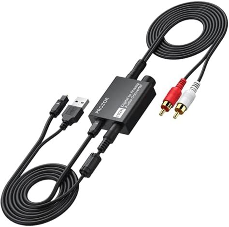 PROZOR Optical to 3.5mm RCA Converter 192kHz - DAC Converter with ...