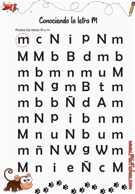 Spanish Letter M Word Search Puzzle