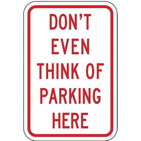 18 in x 12 in Nominal Sign Size, Aluminum, No Parking Sign - 3PMA1|LR7 ...