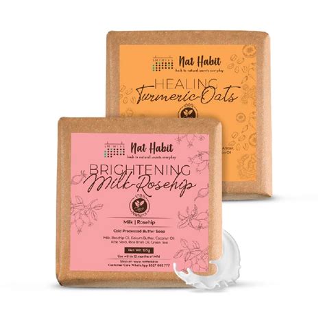 Nat Habit Healing Turmeric-Oats & Brightening Milk-Rosehip Butter Bath ...