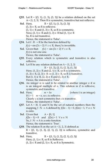 Image result for Chapter 1 Math Class 12 5 Marks Questions