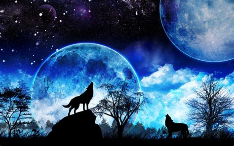Wolf And Moon Wallpapers - Wallpaper Cave