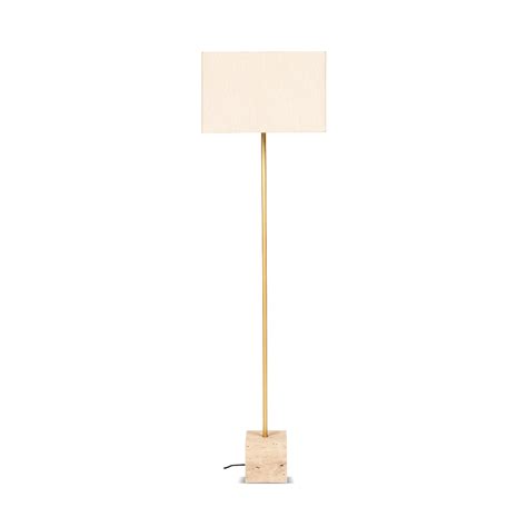 Travertine Floor Lamp - Beige
