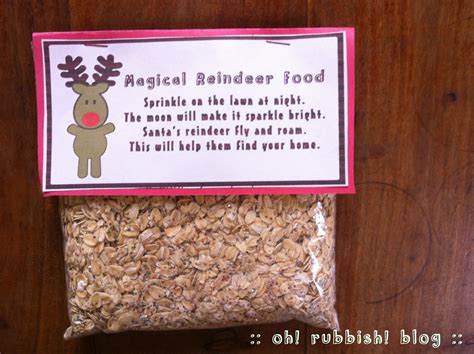 :: Magic Reindeer Food Recipe Poem :: Printable :: Oatmeal Glitter ...