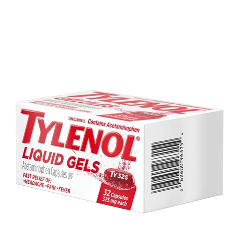 Tylenol Liquid Gels for Headache, Pain & Fever x 32 capsules - DRUG MART