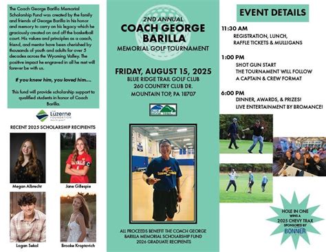 Coach George Barilla 2nd Annual Golf Tournament , Blue Ridge Trail Golf ...