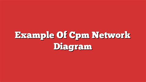 Image result for CPM Network Problems