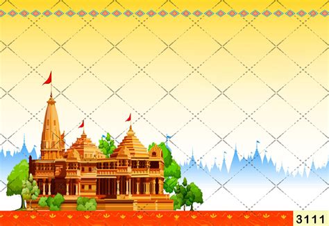 Ayodhya Nagri Backdrop-Fabric Backdrop – Poko baby props