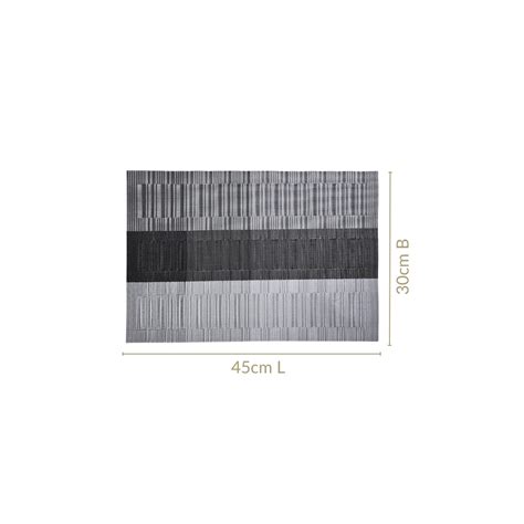 Dark Grey And Black Mat Set Of 6 Online - Premium Table Mat | Nestasia