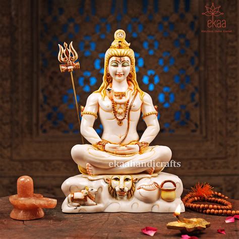 Lord Shiva Idol Culture Marble – Ekaa Handicrafts