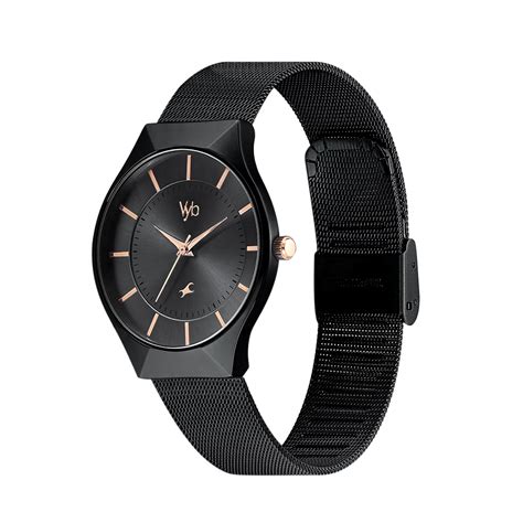 Buy Online Fastrack Vyb Successor Quartz Analog Black Dial Stainless ...