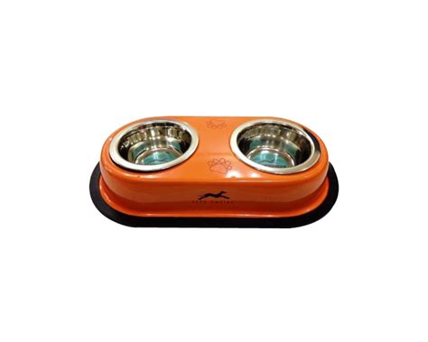 Pets Empire Solid Double Dog Feeding Bowls Set Coloured 2 x 450 ml