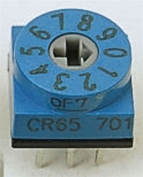PT65701 Hartmann | Hartmann 10 Way Through Hole DIP Switch, Rotary ...