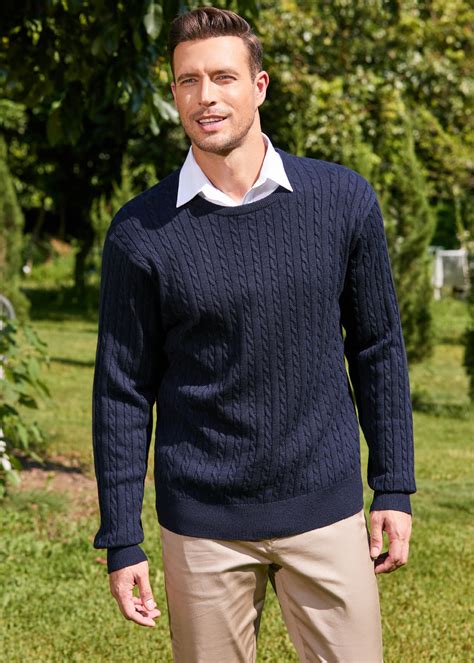 Cable Knit Sweater Men