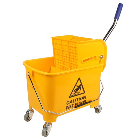 KLEENAL 20160012 K-118A Plastic Single Bucket Wringer Trolley (20 ...