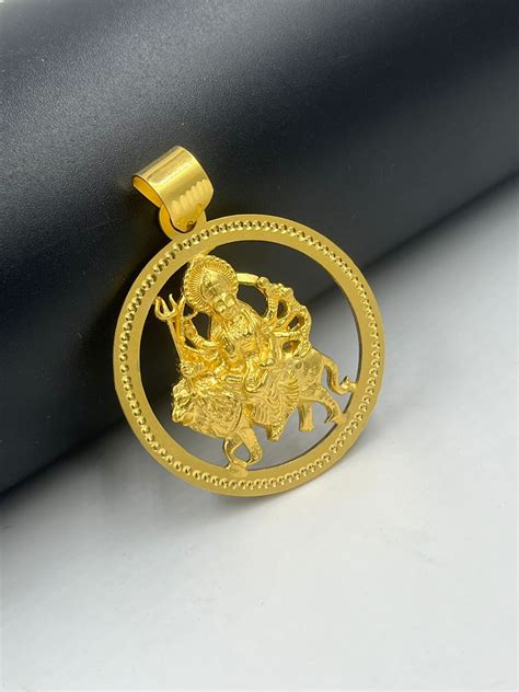 1 GRAM GOLD PLATED MAA AMBE PENDANT FOR MEN DESIGN A-355 – Radhe Imitation