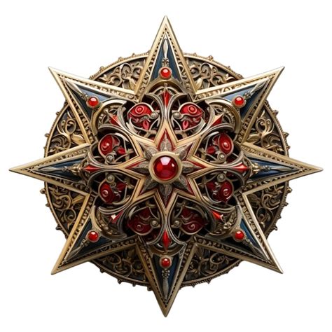 A red star with a bronze outline and "Donald Trump" and a TV icon written on it in bronze, embedded
