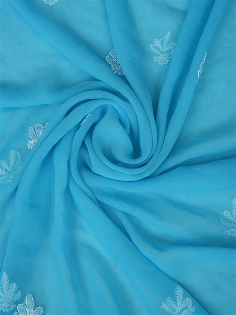 Sky Blue Chikankari Suit Piece – Ada Chikan