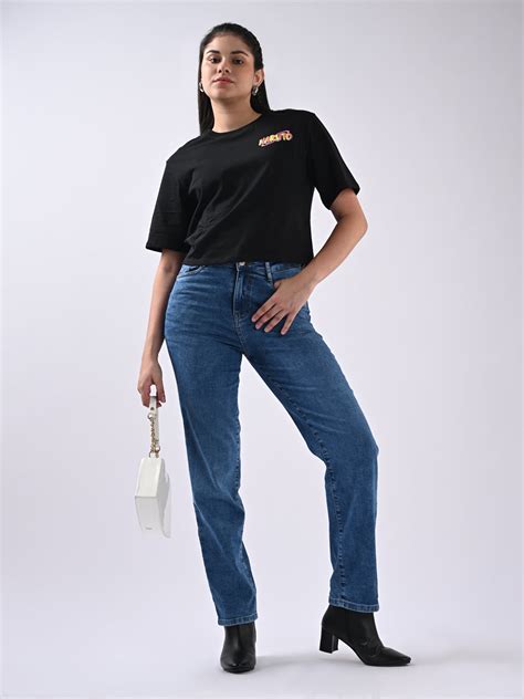 Buy Women Blue Relax Straight Jeans | Kraus Jeans