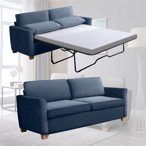 Mixoy Velvet Loveseat Sleeper Sofa Bed, 2-in-1 Pull Out with Included ...