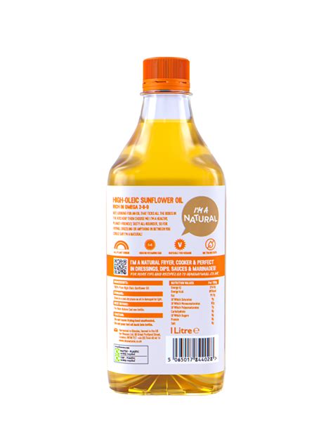 High-Oleic Sunflower Oil – 1 Litre – I'm A Natural